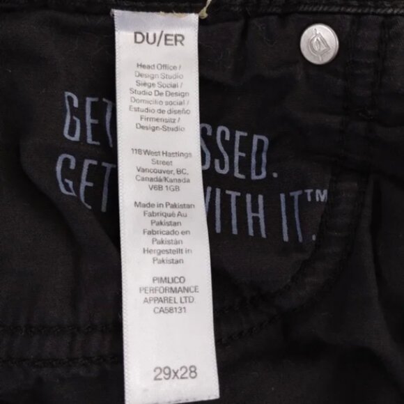 Duer Slim Fit High Rise Jeans Black Size 29 - Picture 4 of 9